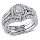Diamond Sterling Silver Bridal Set 21