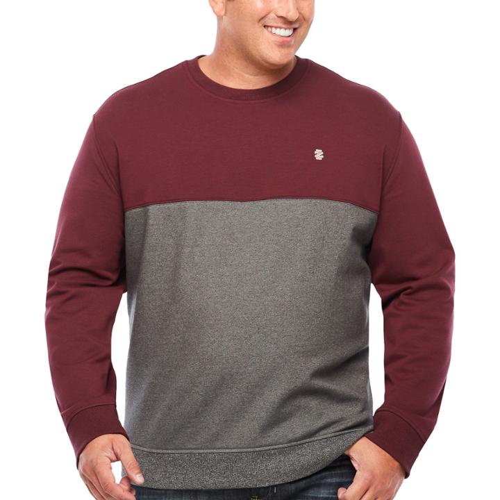 Izod Long Sleeve Sweatshirt Big And Tall