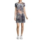 Wallflower Short Sleeve Tie Dye T-shirt Dresses - Juniors