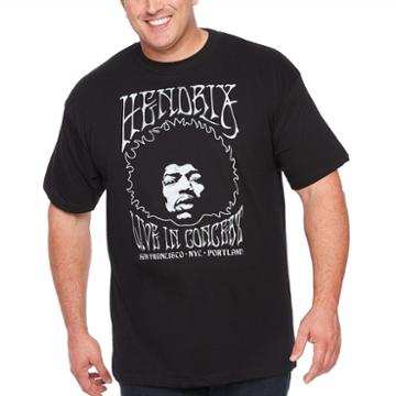 Hendrix Short Sleeve Graphic T-shirt-big And Tall