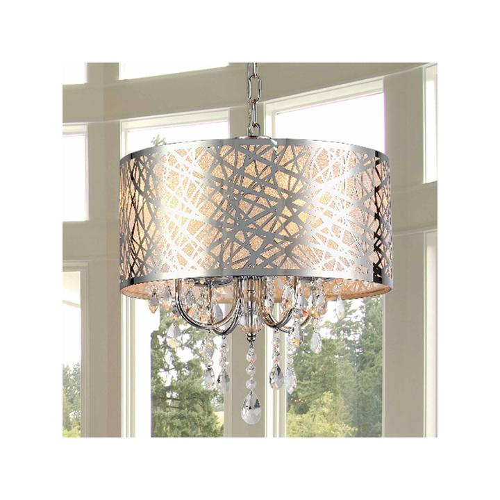 Warehouse Of Tiffany Abstract 4-light Crystal Chandelier
