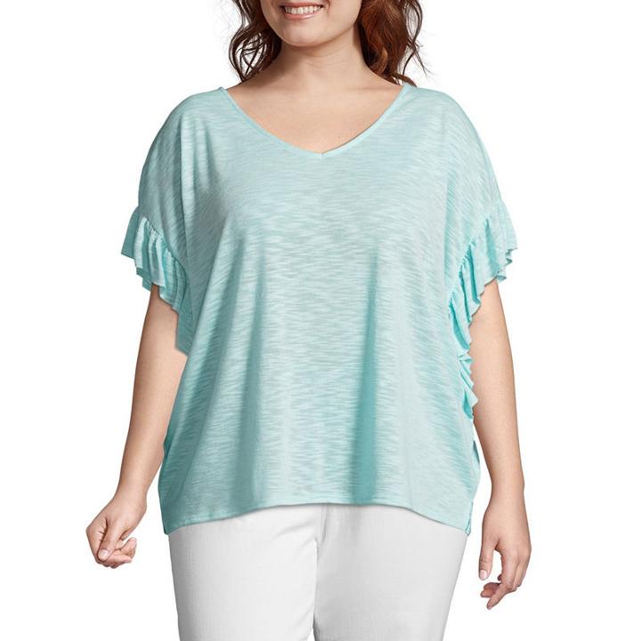 A.n.a. Flutter Sleeve Tee - Plus