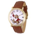 Disney Snow White Mens Brown Strap Watch-wds000341