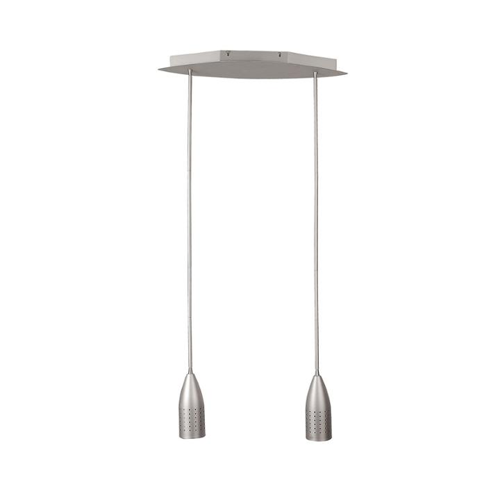 Jessica 2-light Silver Pendant