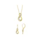 1/5ct. T.w. Diamond 14k Yellow Gold Over Silver 2 Piece Box Set