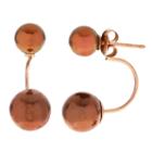 Brown Pearl 10k Gold Drop Earrings