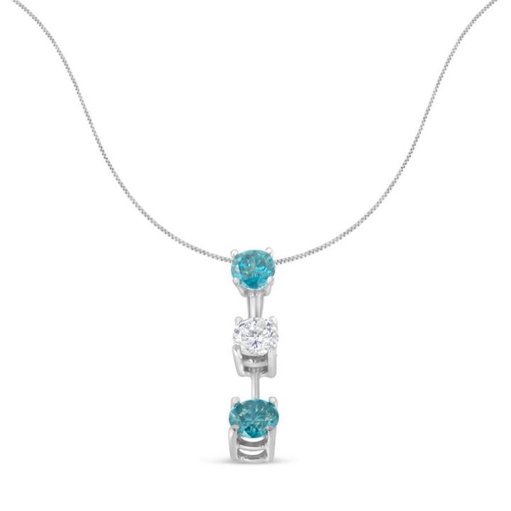 Womens 1 1/3 Ct. T.w. White Diamond 14k Gold Pendant Necklace