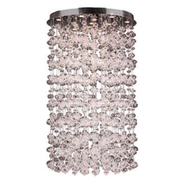 Effervescence Collection 13 Light Halogen Chrome Finish Blown Glass Bubble Flush Mount Ceiling Light