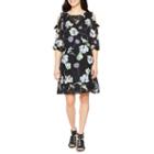 Danny & Nicole Cold Shoulder Sleeve Floral Shift Dress