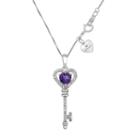 Hallmark Diamonds Womens Genuine Purple Amethyst Keys Pendant Necklace
