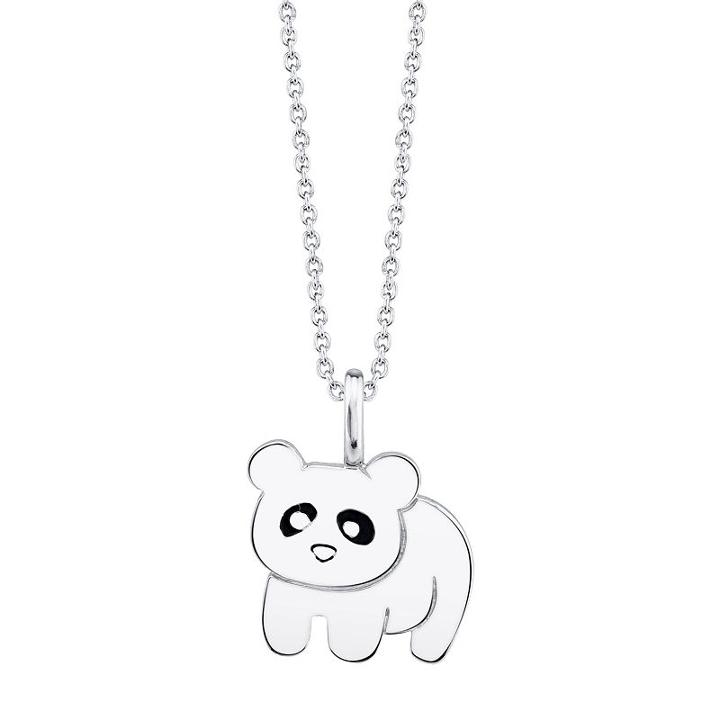 Footnotes Panda Womens Sterling Silver Pendant Necklace