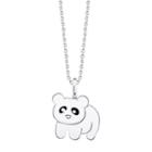 Footnotes Panda Womens Sterling Silver Pendant Necklace