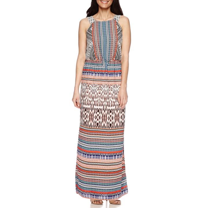 Signature By Sangria Sleeveless Blouson Maxi Dress