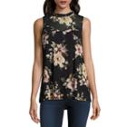 Alyx Sleeveless Mock Neck Mesh Blouse