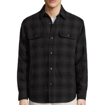 St. John's Bay Long-sleeve Quilted Flannel Shirtjacket