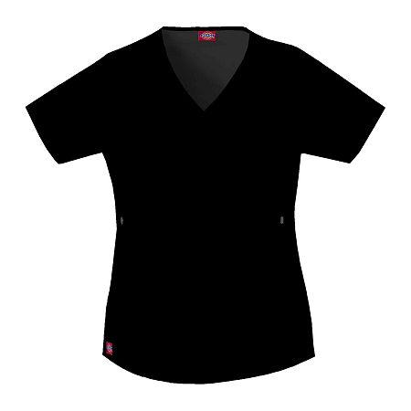 Dickies Womens Youth Mock Wrap Scrub Top-plus