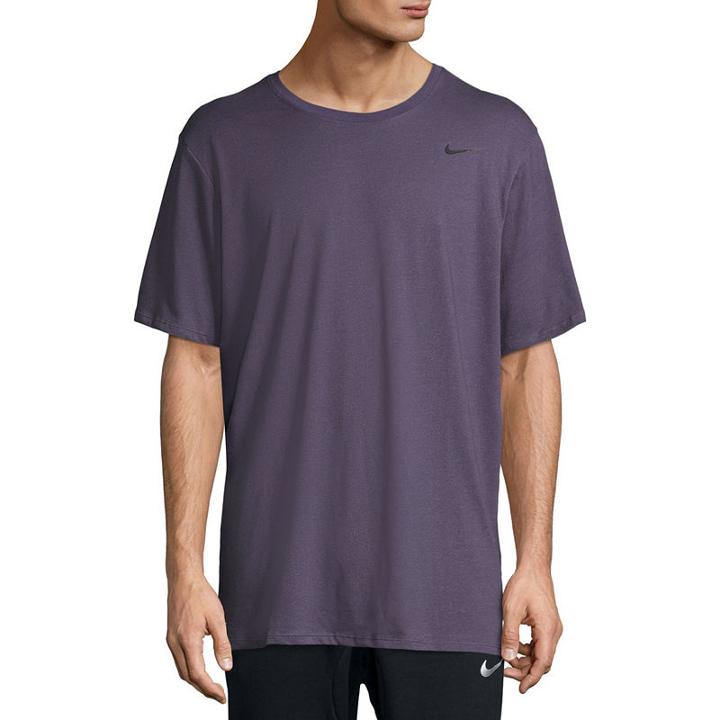 Nike Heathered Dri-fit Moisture Wicking Short Sleeve Tee