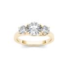 1 1/2 Ct. T.w. Diamond 14k Yellow Gold 3-stone Engagement Ring