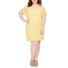 Tiana B Short Sleeve Lace Shift Dress - Plus