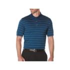 Pga Tour Short Sleeve Stripe Jersey Polo Shirt