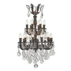 Versailles Collection 18 Light 2-tier Flemish Brass Finish And Clear Crystal Chandelier