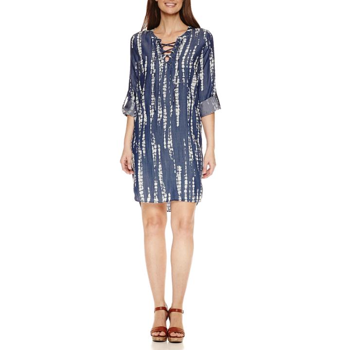 A.n.a Long Sleeve Shirt Dress
