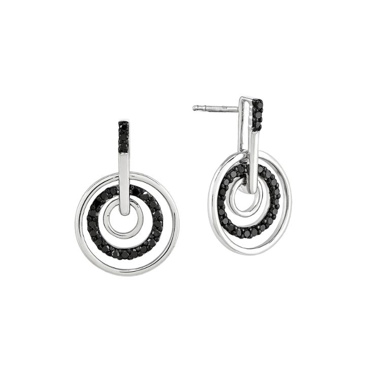 1/4 Ct. T.w. Color-enhanced Black Diamond Sterling Silver Drop Earrings