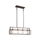Filament Design 4-light Bronze With Copper Accentspendant Island Pendant