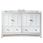 59-in. W Floor Mount White Vanity Set For 3h4-in. Drilling
