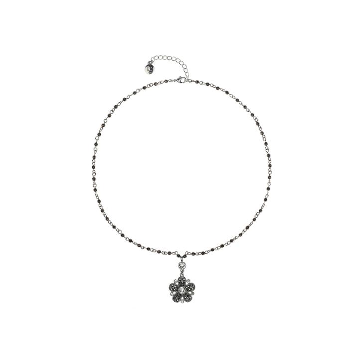 Liz Claiborne Silver-tone Glass Stone Pendant Necklace