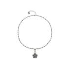 Liz Claiborne Silver-tone Glass Stone Pendant Necklace