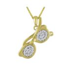 1/10 Ct. T.w. Diamond Sunglasses Pendant Necklace