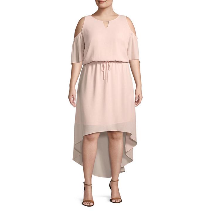 Belle + Sky Short Sleeve Blouson Dress-plus