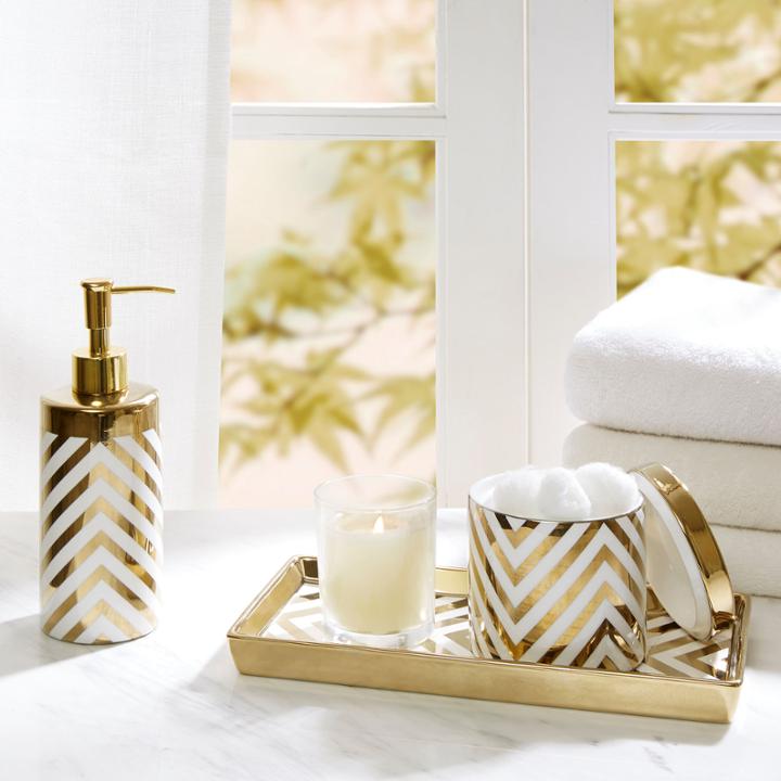 Madison Park Gold Chevron 3-pc. Bath Accessory Set