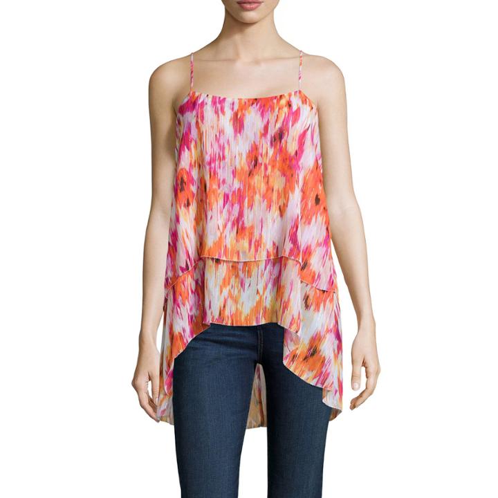 A.n.a Tiered Chiffon Tank Top - Tall