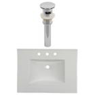 30.75-in. W 3h8-in. Ceramic Top Set In White Color- Overflow Drain Incl.