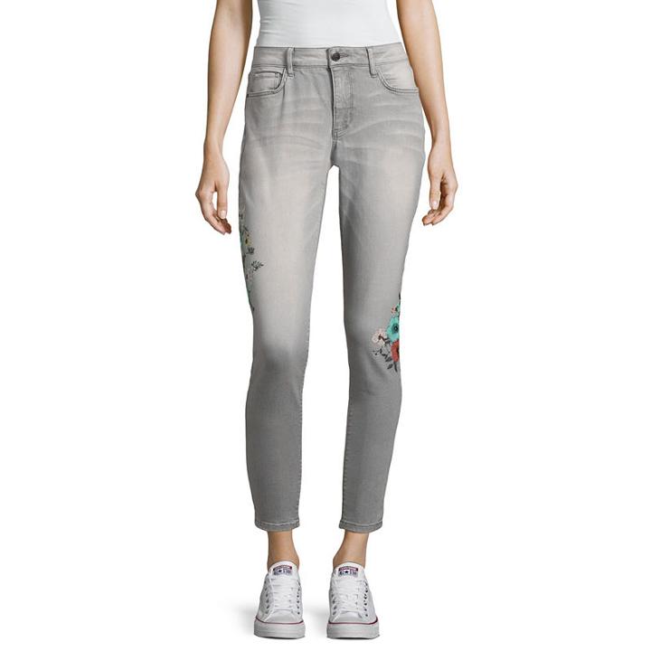 A.n.a Floral Skinny Ankle Pant - Tall Inseam 30