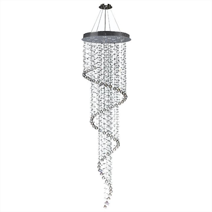 Helix Collection 12 Light Chrome Finish And Clearcrystal Spiral Chandelier