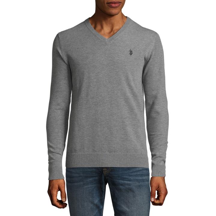 U.s. Polo Assn. Long Sleeve Stretch V-neck Sweater