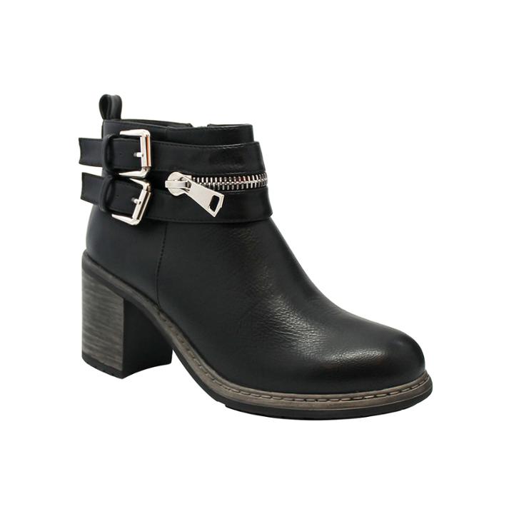 Olivia Miller Womens Zipper Ankle Boots
