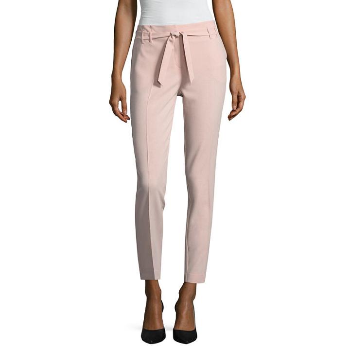 Worthington Slim Leg Belted Ankle Pant - Tall