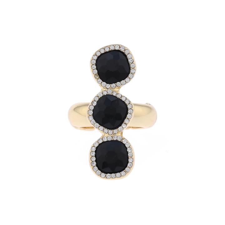 Monet Jewelry Womens Black Cocktail Ring