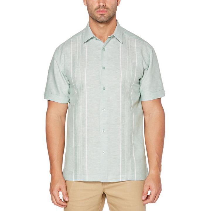 Cubavera Short Sleeve Pattern Button-front Shirt-big And Tall