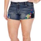 Arizona Multicolor Embroidered Shorts - Juniors Plus