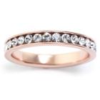 Sparkle Allure Crystal Womens Clear 14k Gold Over Brass Eternity Band
