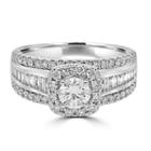 Modern Bride Signature Womens 1 1/2 Ct. T.w. Multi-shape White Diamond 14k Gold Engagement Ring