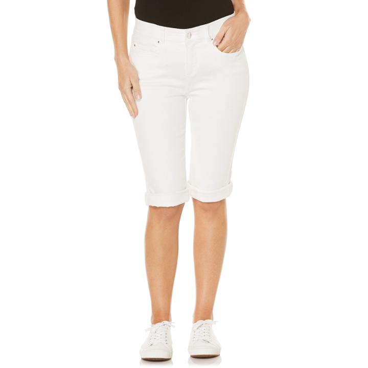 Rafaella Skinny Fit Denim Bermuda Shorts