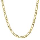 10k Gold Semisolid Figaro 18 Inch Chain Necklace