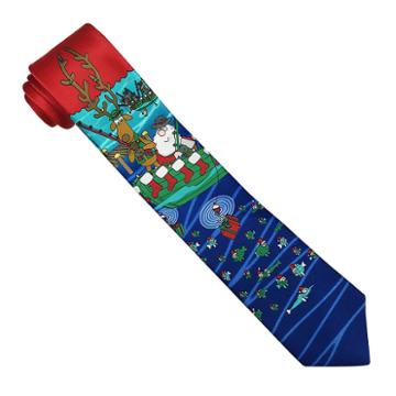 Hallmark Fishing Santa Tie