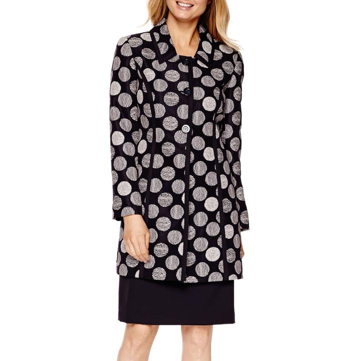 Isabella Long-sleeve Jacquard Jacket And Skirt Suit Set